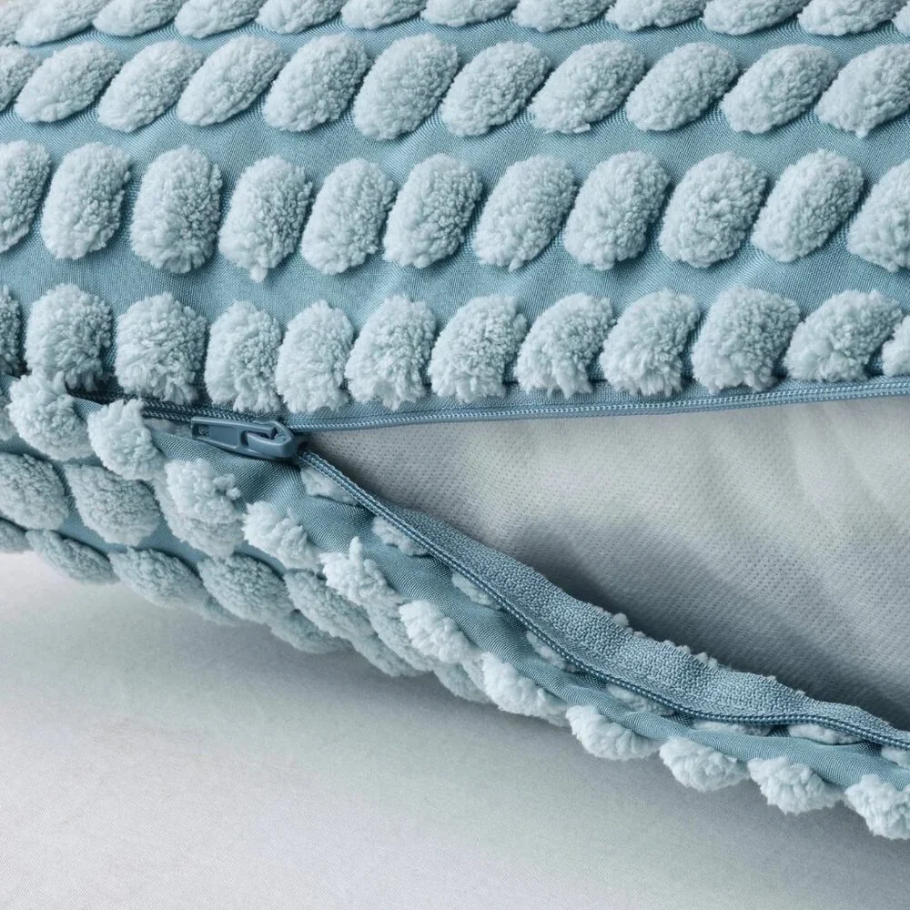 IKEA SVARTPOPPEL Pale Blue Tactile Dots Pattern Pillow Cover 20 x 20 inches